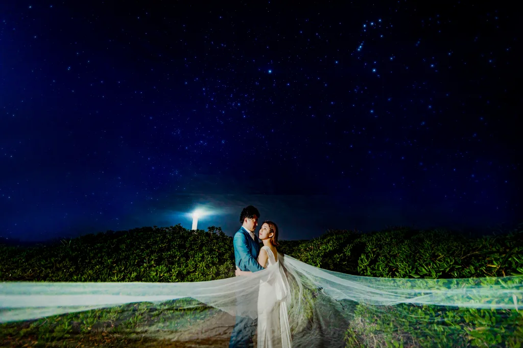 宮古島でのフォトウェディングにおすすめのスタジオ6選:【星空と一緒に撮れるフォトウェディングスタジオ】スタジオSUNS(サンズ)