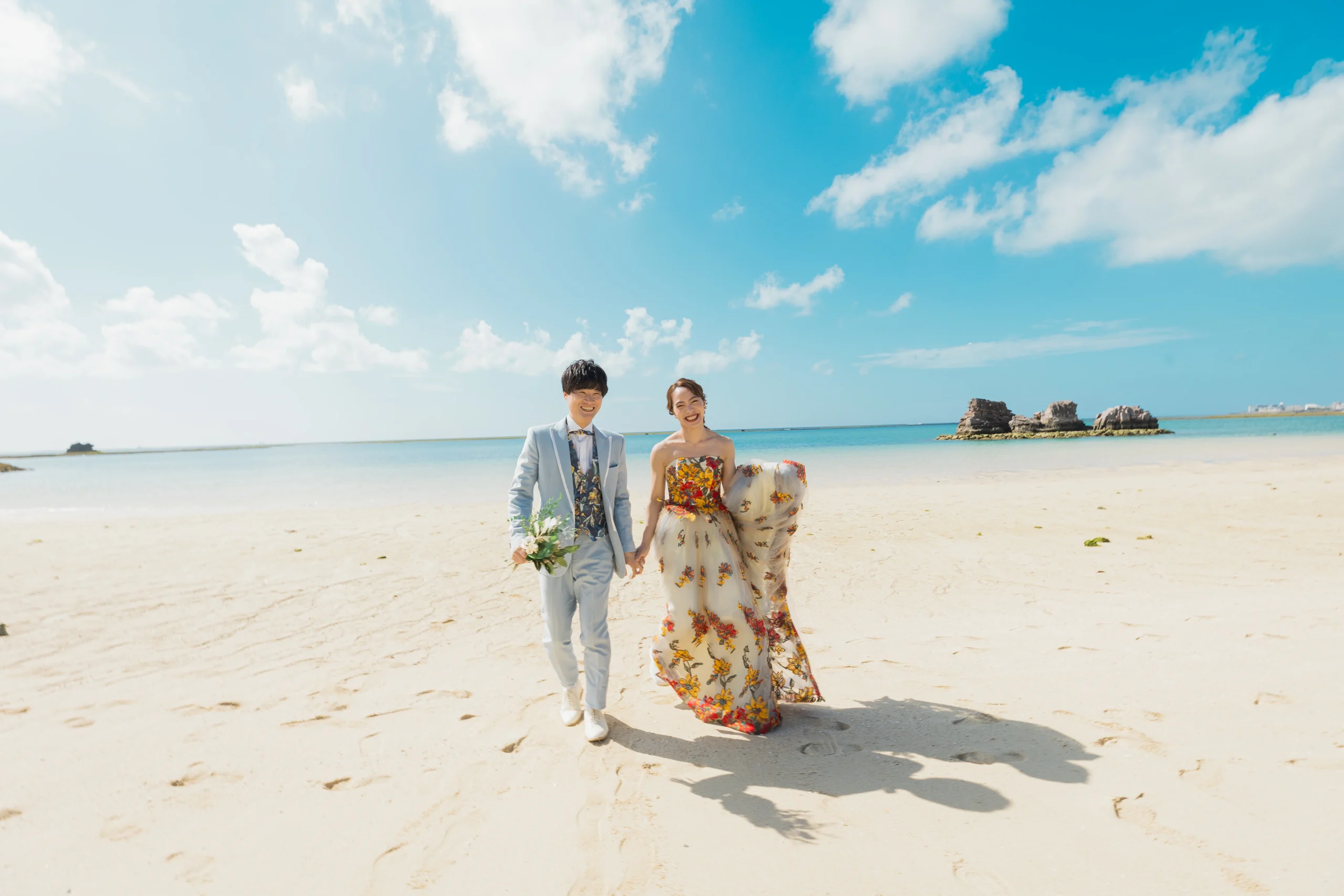 憧れのビーチで撮影できる